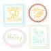 Sizzix - Framelits Die and Clear Acrylic Stamp Set - Word Labels