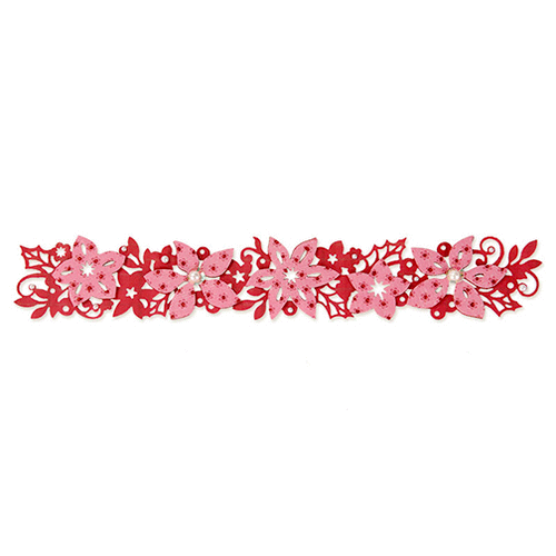 Sizzix - Favorite Things Collection - Sizzlits Decorative Strip Die - Die Cutting Template - Winter Florals