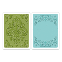 Sizzix - Favorite Things Collection - Textured Impressions - Christmas - Embossing Folders - Elegant Set