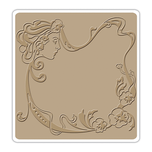 Sizzix - Textured Impressions - Vintaj - 6 x 6 Embossing Folder - Nouveau Maiden