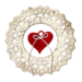 Sizzix - Laced with Love Collection - Thinlits Die - Doily, Jewel Heart