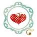 Sizzix - Laced with Love Collection - Thinlits Die - Frame, Ornamental Love