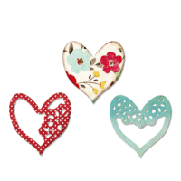 Sizzix - Laced with Love Collection - Thinlits Die - Alluring Hearts