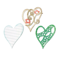 Sizzix - Laced with Love Collection - Thinlits Die - Layers of Love