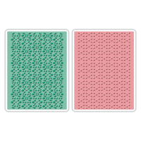 Sizzix - Laced with Love Collection - Textured Impressions - Embossing Folders - Lace Set 2