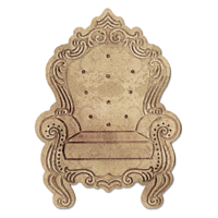 Sizzix - French Farmhouse Collection - Bigz Die and Textured Impressions - Die Cutting Template with Embossing Folder - Fancy Chair