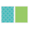 Sizzix - Cherished Collection - Textured Impressions - Embossing Folders - Pinwheels and Stripes Set