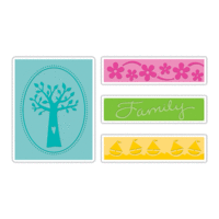 Sizzix - Cherished Collection - Textured Impressions - Embossing Folders - Family Tree Set