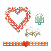 Sizzix - Thinlits Die - Love Birds and Hearts