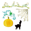 Sizzix - Thinlits Die - Halloween - Pumpkin, Cat, Crows and Web