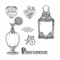 Sizzix - Graphic 45 - Framelits Die and Repositionable Rubber Stamp Set - Parfumerie