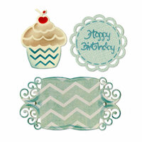 Sizzix - Thinlits Die - Birthday Cupcake and Labels