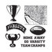 Sizzix - 7 Gypsies - Framelits - Die Cutting Template and Repositionable Rubber Stamp Set - Varsity Champs