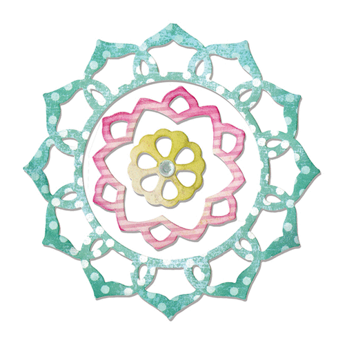 Sizzix - Thinlits Die - Frame Layers and Flower