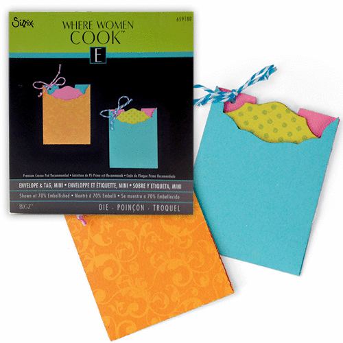 Sizzix - Where Women Cook Collection - Bigz Die - Envelope and Tag, Mini