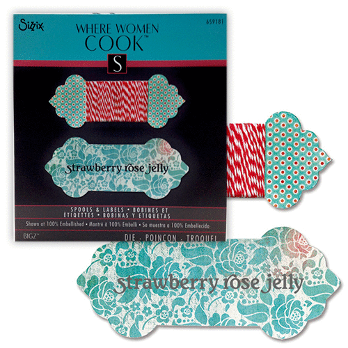 Sizzix - Where Women Cook Collection - Bigz Die - Spools and Labels