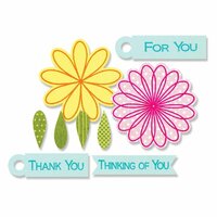Sizzix Framelits Die and Clear Acrylic Stamps - Flowers and Tags