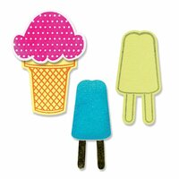 Sizzix Framelits Die and Clear Acrylic Stamps - Ice Cream