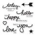 Sizzix - Jillibean Soup - Framelits Die and Clear Acrylic Stamps - Hello