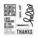 Sizzix - KI Memories - Framelits Die and Clear Acrylic Stamps - Casual Greetings