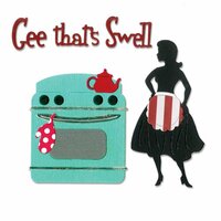 Sizzix - 1950s Collection - Thinlits Die - Gee, That's Swell Kitchen