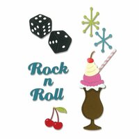 Sizzix - 1950s Collection - Thinlits Die - Rock 'n Roll Sundae