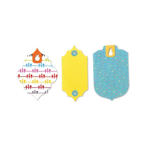Sizzix - Where Women Cook Collection - Bigz L Die - Tags with Fruit Holes