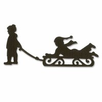 Sizzix - Winter Collection - Christmas - Originals Die - Kids and Sled