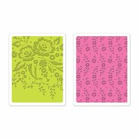 Sizzix - Favorite Things Collection - Textured Impressions - Embossing Folders - Floral Tapestry and Sweet Blooms Set