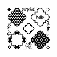 Sizzix - Framelits Die and Clear Acrylic Stamp Set - Playful
