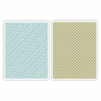 Sizzix - Echo Park - Textured Impressions - Embossing Folders - Houndstooth and Dots Set