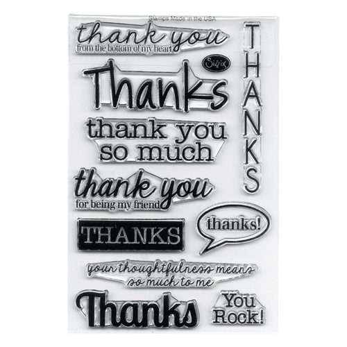 Sizzix - Clear Acrylic Stamps - Thanks