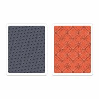 Sizzix - BasicGrey - Textured Impressions - 25th and Pine Collection - Christmas - Embossing Folders - Yuletide Boulevard Set