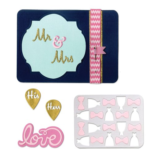Sizzix - Life Made Simple Collection - Thinlits Die - His and Hers