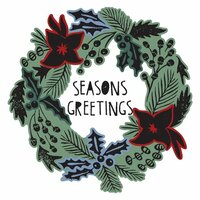 Sizzix - Tim Holtz - Alterations Collection - Christmas - Framelits Die and Repositionable Rubber Stamp Set - Seasons Greetings