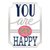 Sizzix - Me and You Collection - Thinlits Die - Phrase, You Are My Happy