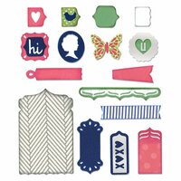 Sizzix - Me and You Collection - Thinlits Die - Fancy Base with Layering Shapes