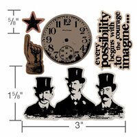 Sizzix - Tim Holtz - Alterations Collection - Framelits Die with Clear Acrylic Stamp Set - Possibilities