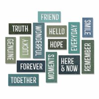 Sizzix - Tim Holtz - Alterations Collection - Thinlits Die - Block Friendship Words