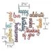 Sizzix - Tim Holtz - Alterations Collection - Thinlits Dies - Script Celebration Words