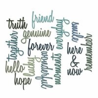 Sizzix - Tim Holtz - Alterations Collection - Thinlits Dies - Script Friendship Words