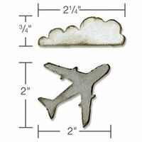 Sizzix - Tim Holtz - Alterations Collection - Movers and Shapers Magnetic Die - Mini Airplane and Cl