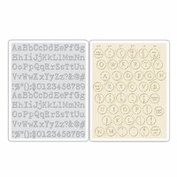 Sizzix - Tim Holtz - Alterations Collection - Texture Fades - Embossing Folders - Typewriter and Keyboard Set