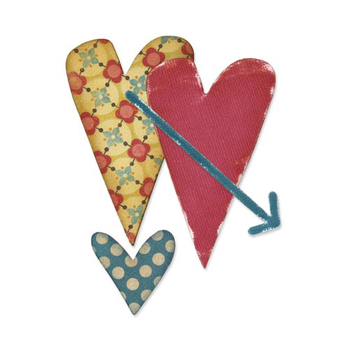 Sizzix - Homegrown and Handmade Collection - Originals Die - Hearts 3