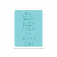 Sizzix - Vintage Travel Collection - Textured Impressions - Embossing Folder - Keep Calm and Travel On