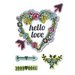 Sizzix - Hello Love Collection - Framelits Die with Clear Acrylic Stamp Set - Hello Love