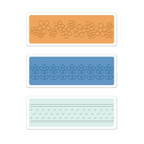 Sizzix - Textured Impressions - Embossing Folders - Flowers and Dots Set