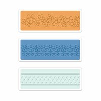 Sizzix - Textured Impressions - Embossing Folders - Flowers and Dots Set