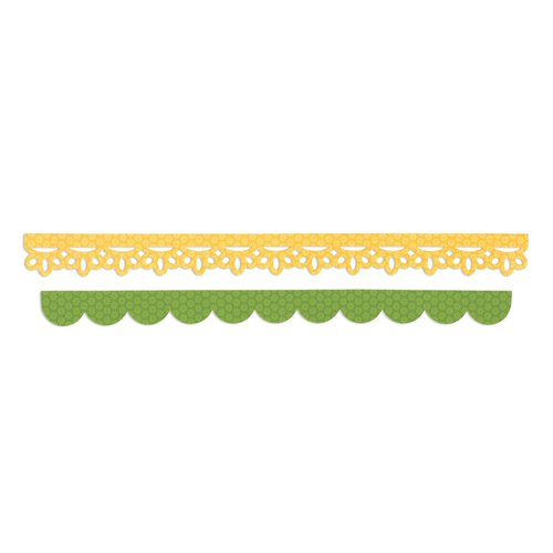 Sizzix - Doodlebug - Sizzlits Decorative Strip Die - Eyelet Lace and Scallops