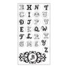 Sizzix - Winter Wishes Collection - Christmas - Interchangeable Clear Acrylic Stamps - Monogram Alphabet